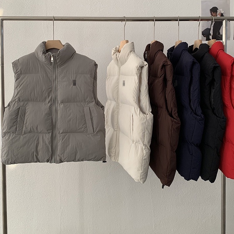 立领棉服马甲女秋冬季实拍图韩版宽松小马刺绣加厚保暖坎肩马夹