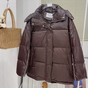 清仓捡漏 羽绒服女冬季90白鸭绒中长款可拆卸连帽百搭外套潮