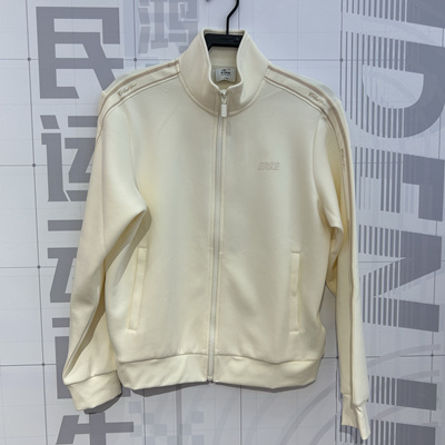 鸿星尔克女装2024时尚开衫拉链卫衣学生运动女外套12224302184