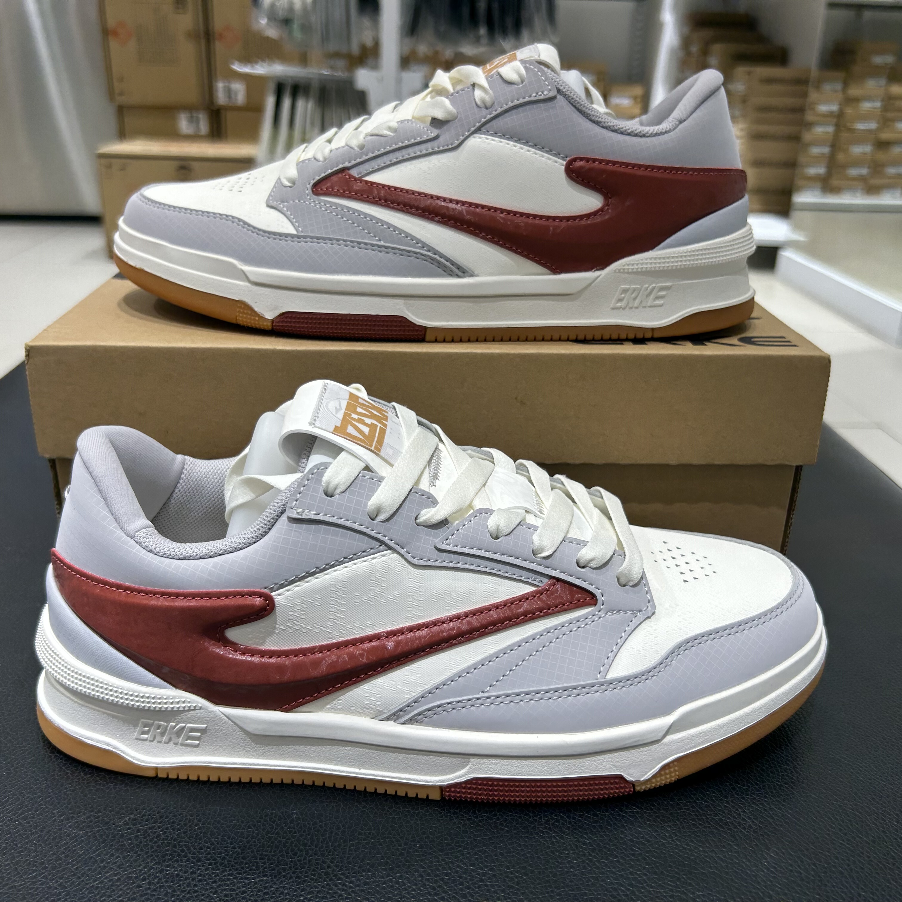 鸿星尔克无双板鞋男新款皮面防水休闲鞋潮流运动鞋男11124301034,运动鞋new,板鞋,淘宝优惠券,粉丝福利购,淘宝优惠卷