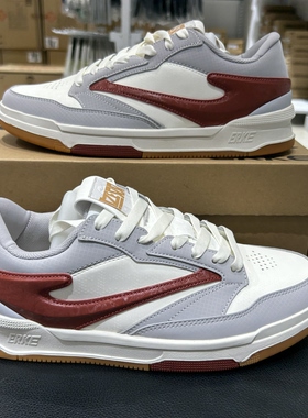 鸿星尔克无双板鞋男新款皮面防水休闲鞋潮流运动鞋男11124301034