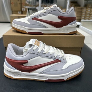 鸿星尔克无双板鞋男新款皮面防水休闲鞋潮流运动鞋男11124301034