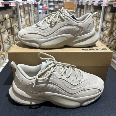 鸿星尔克冬季新款男鞋2024面包鞋老爹运动鞋男慢跑鞋11124402061