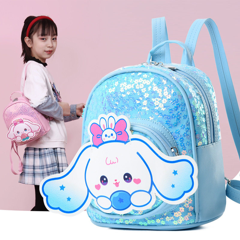 新款女童幼儿园宝宝背包pu儿童卡通配饰双肩可爱亮片儿童双肩