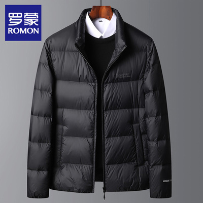 罗蒙冬季新款加绒加厚羽绒服男