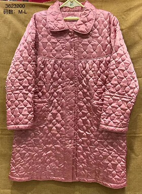 【雪之川】莉安娜冬新款女士夹棉睡衣套里外纯棉三层保暖3623200