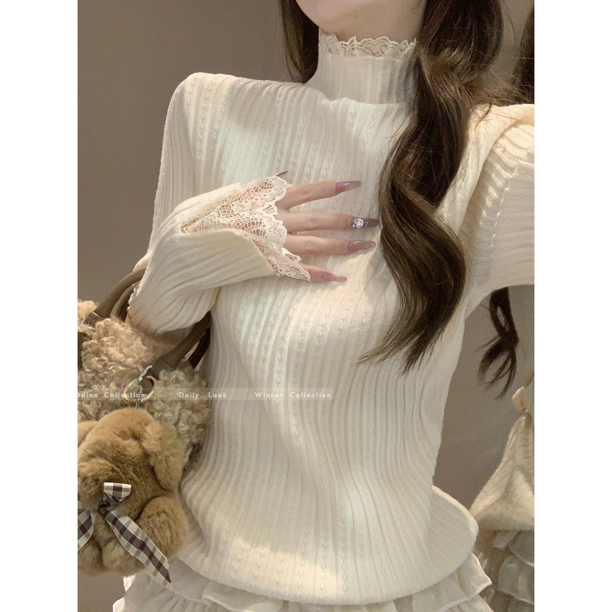 半高领辣妈外出哺乳针织衫秋冬