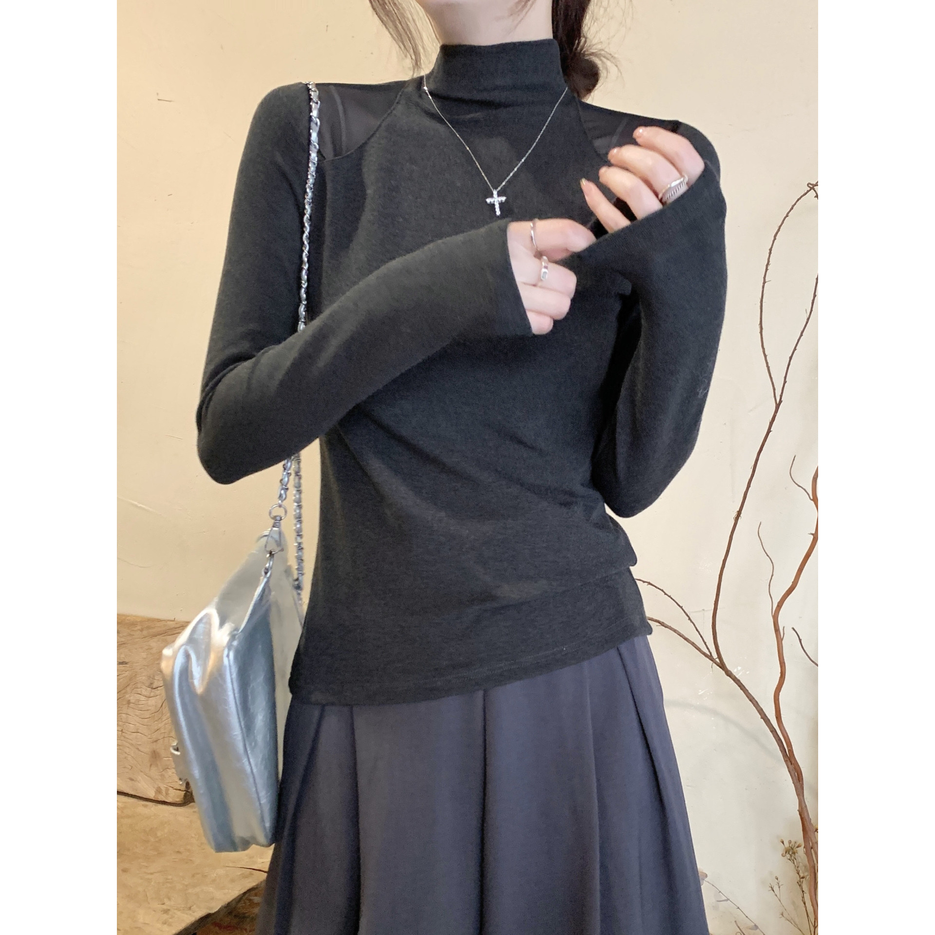 高级感半高领辣妈外出哺乳t恤冬季磨毛薄绒显瘦产后喂奶打底上衣,孕妇装/孕产妇用品/营养,家居服上装,淘宝优惠券,粉丝福利购,淘宝优惠卷