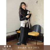 裙子 羊毛毛衣连衣裙中长款 到手299元 牦牛绒混纺高领针织长袖