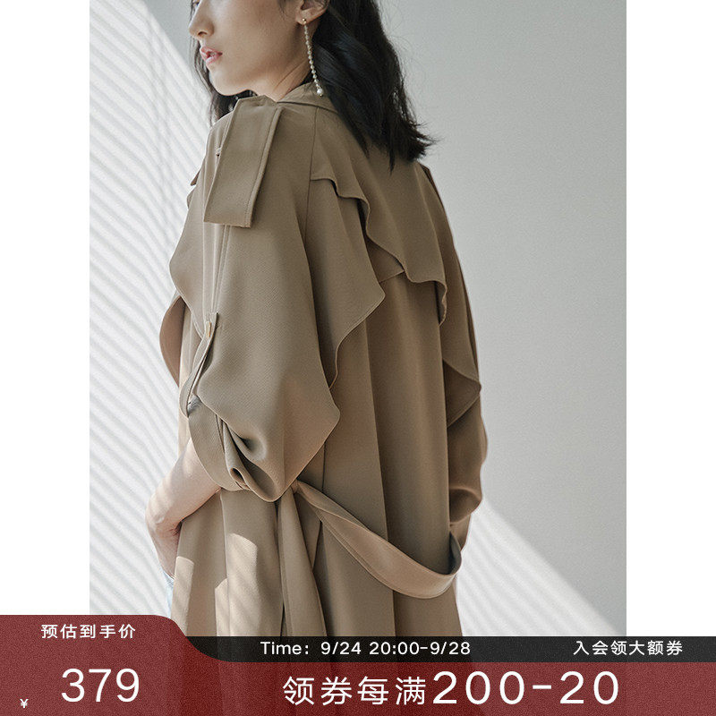 歐可芮 垂墜感~小個子赫本風薄款卡其色中長款過膝風衣外套女早秋在類目 女裝/女士精品, 風衣中 - 來自Buy2taobao.com提供專業的淘寶代購服務