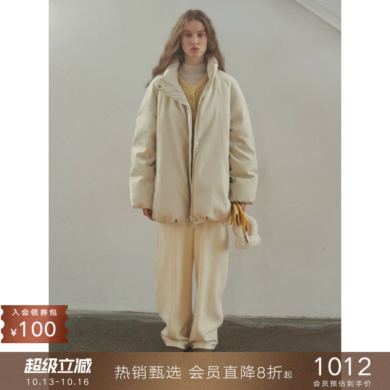 popchrio◆"软软舒芙蕾"花苞羽绒服90白鸭绒保暖面包服短外套女冬