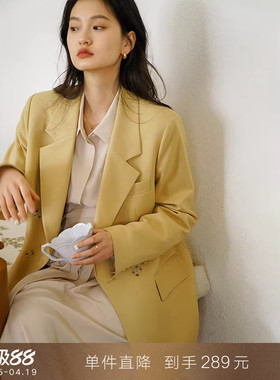 【到手289元】复古oversize休闲小西装外套高级设计感宽肩小西服