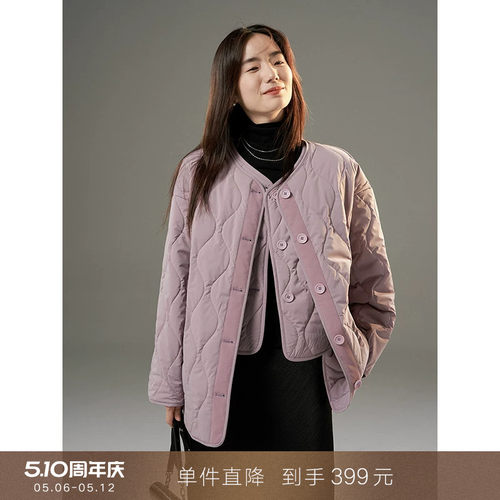 popchrio短款休闲夹棉加厚外套