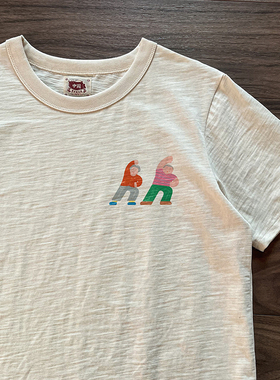 谢先绅 2025夏季新款可爱老人锻炼插画80年代老式棉料纯棉T恤短袖