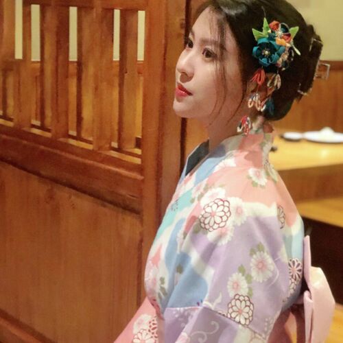 神明少女和服日式和风文艺复古浅紫色少女连衣裙正装传统改良服装