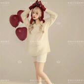 新款 孕妈咪超仙可爱显瘦大肚照写真艺术照衣服 圣诞主题孕妇照服装