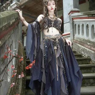 异域敦煌飞天汉服女西域风情服装刺绣旅拍摄影玉锦堂蝴蝶写真服饰