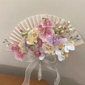 玻璃天然石花花串珠项链气质小众简约复古红纹石黑玛瑙结婚锁骨链