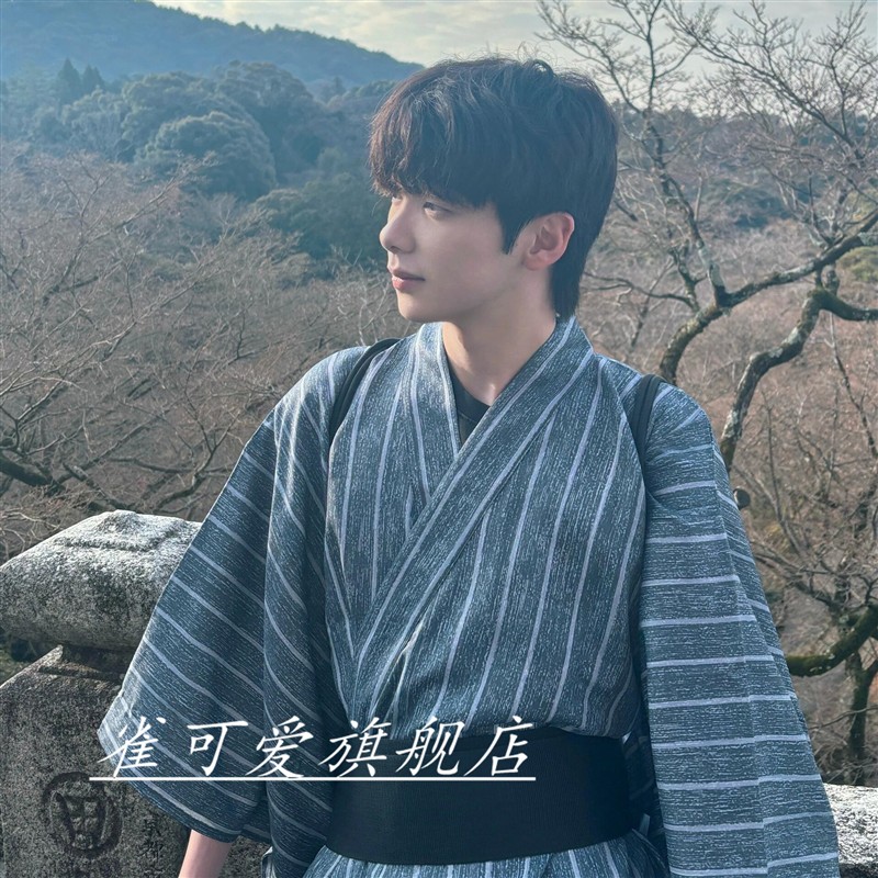 日本和服男传统武士绅士服正装日式和服复古四季剧本杀套装拍照服