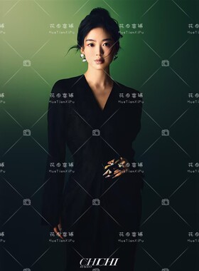 2026新款影楼新中式高级感东方美学黑色光影肖像个人写真艺术服装