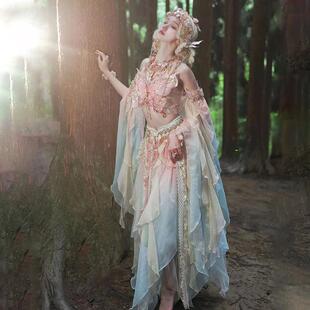 异域敦煌飞天汉服女西域风情服装刺绣旅拍摄影玉锦堂蝴蝶主题服饰