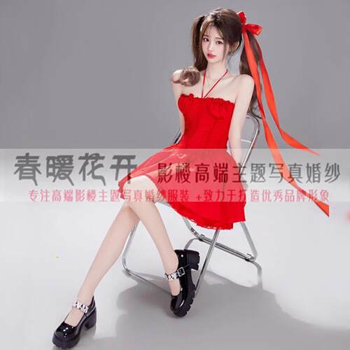 早春影楼主题小清新氛围感清纯少女纯欲风艺术照个人肖像摄影服装