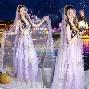 新款影楼时尚高级感极简风白色吊带裙气质优雅个人肖像艺术照服装