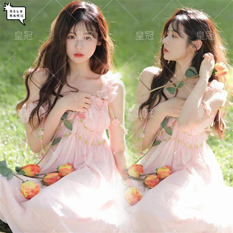 个人写真服装女影楼主题夏季性感露背连衣裙少女纯欲风形象艺术照