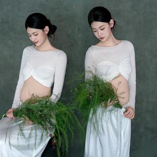 復古主題油畫風高級感孕媽咪藝術照寫真攝影服裝 法式 24年影樓新款