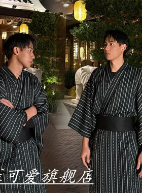 日本男士和服传统武士浴衣正装长袍日式写真摄影套装服装剧本