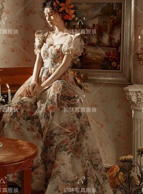 影楼新款个人写真服装法式巴洛克风复古油画风高级感艺术照摄影服