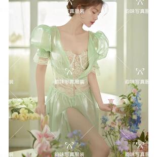 超仙连衣裙个人少女艺术照影楼主题拍照服装 写真服装 女小清新法式