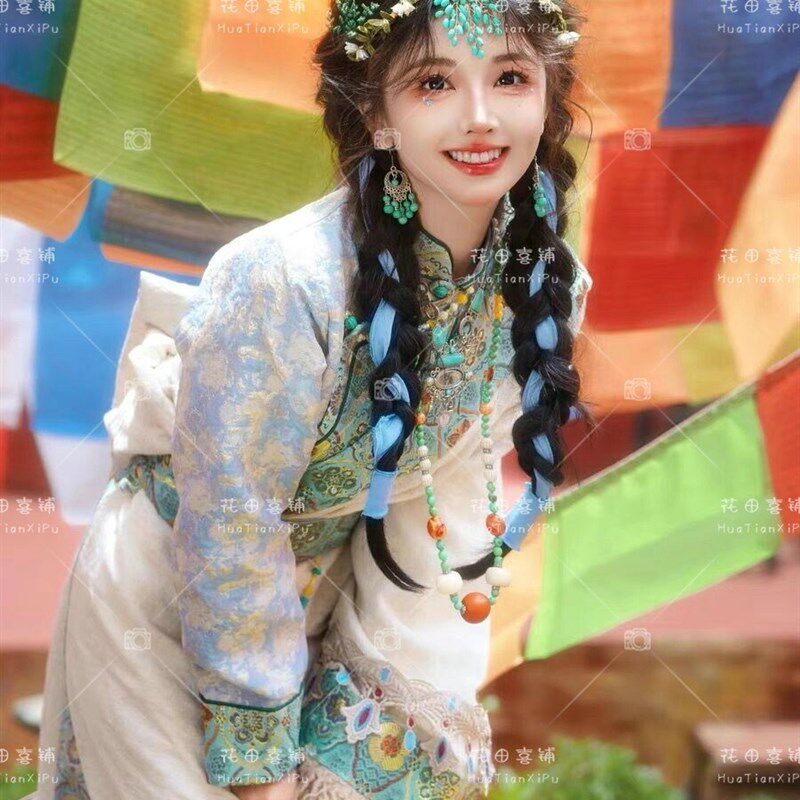 新款藏族服装女春秋新款藏袍西藏民族风拉萨服藏装旅拍写真服饰