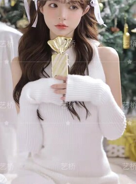 影楼新年主题写真圣诞雪景拍照服装室内纯欲私房少女风艺术照新款
