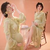 影楼韩系孕妇照服装 高级感简约纯欲风氛围感孕妈咪大肚照写真服装
