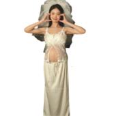 影楼主题孕妇照写真新款 孕妈咪大肚照摄影服饰 欧美高级感白色套装