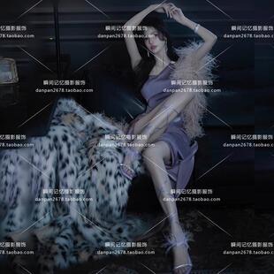 法式纯欲高级氛围感名媛风吊带裙影楼新款气质肖像艺术照写真服装