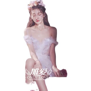 影楼新款抖音网红同款礼服梦幻精灵仙气性感写真主题婚纱摄影服装