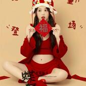 套装 蕾丝吊带背心短裤 龙 影楼摄影个人艺术照服装 孕妇拍照性感服装