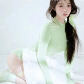 肖像照私房小清新艺术照摄影 个性 影楼新款 绿色连体衣写真主题服装