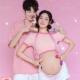 摄影在家拍 影楼小清新甜美可爱粉色夫妻套装 孕妇新款 情侣主题服装