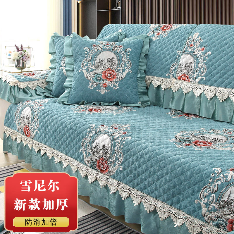 加厚坐垫子简约雪尼尔防滑北欧