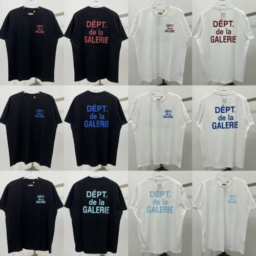 GALLERY DEPT经典字母印花短袖T恤美式男女宽松棉圆领潮牌上衣