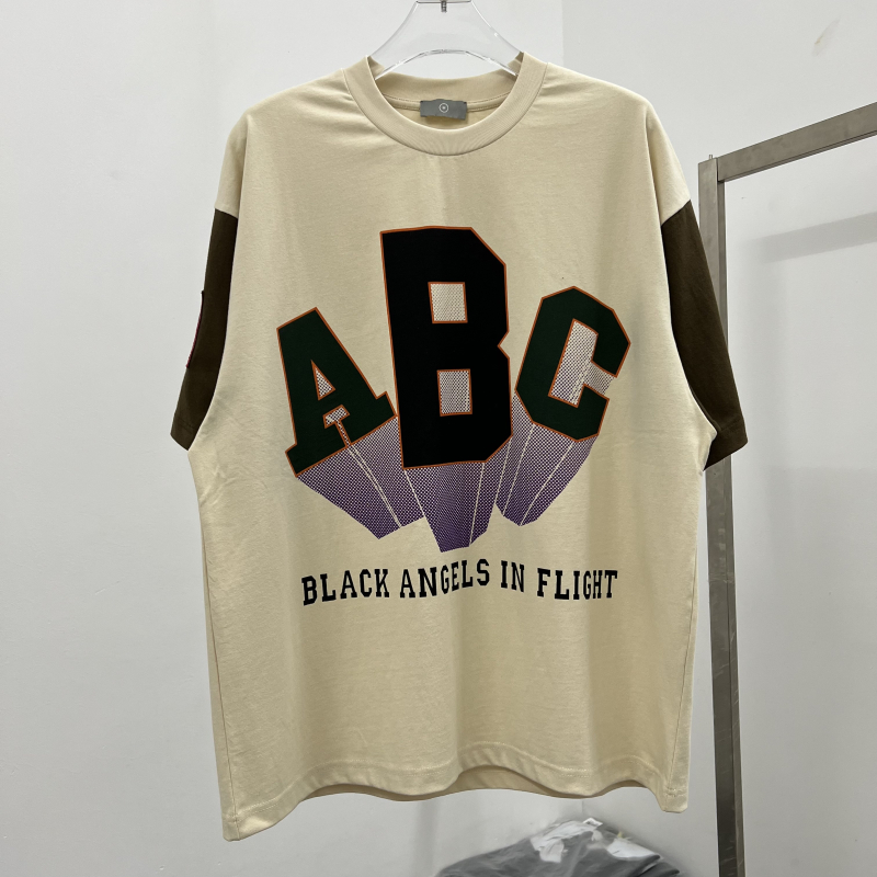 美式半袖高街男女撞色T恤