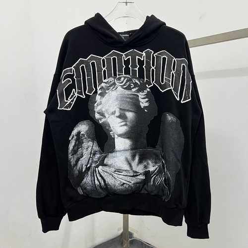 MixedEmotion宽松连帽卫衣男