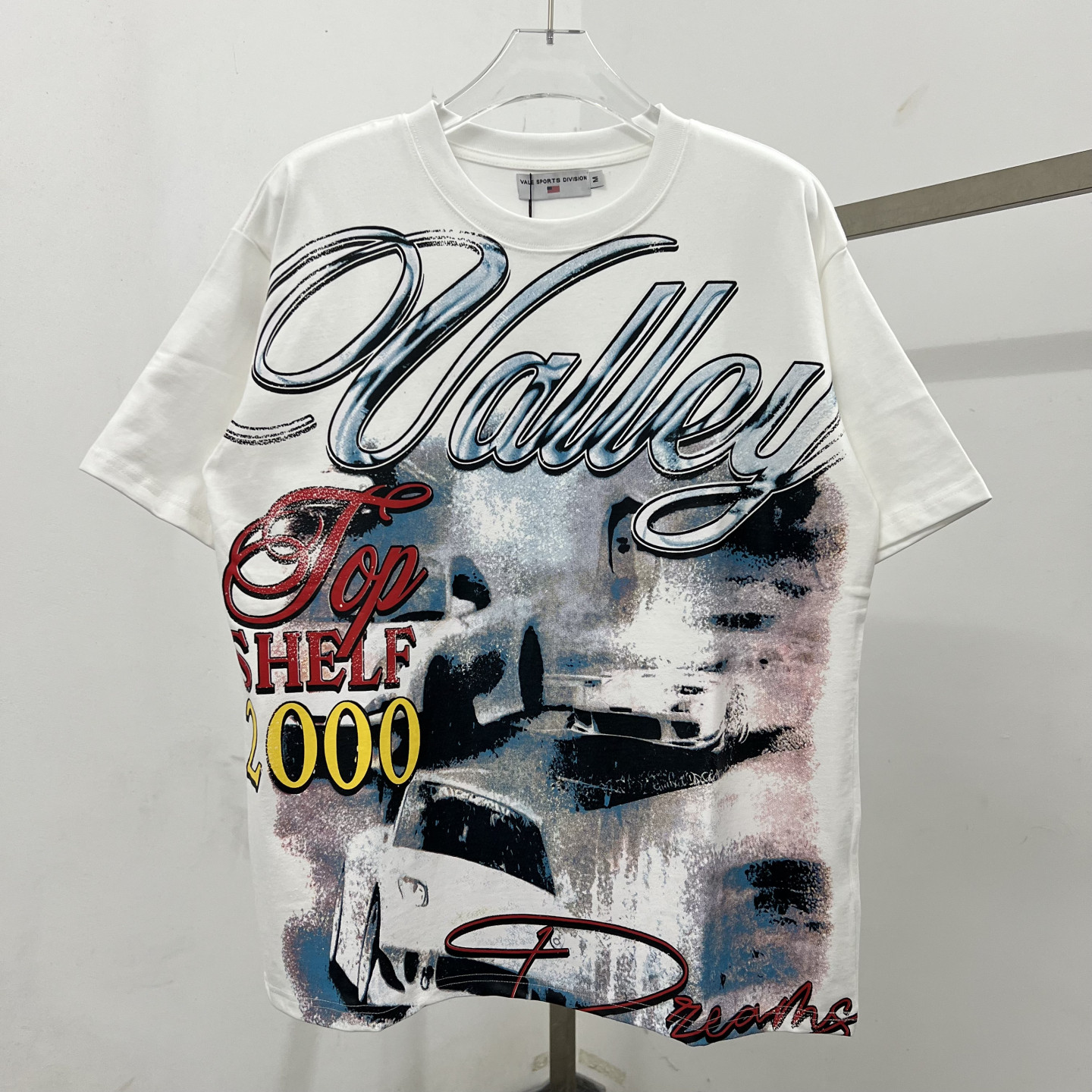 thumbnail for ValeForever American summer new fashion brand all-over car letter print half-sleeved cotton short-sleeved T-shirt for men