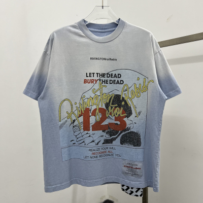 RRR123半袖嘻哈男女做旧T恤
