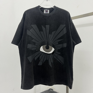重磅高品质house of errors真理之眼发泡印花做旧小领口男女半袖T