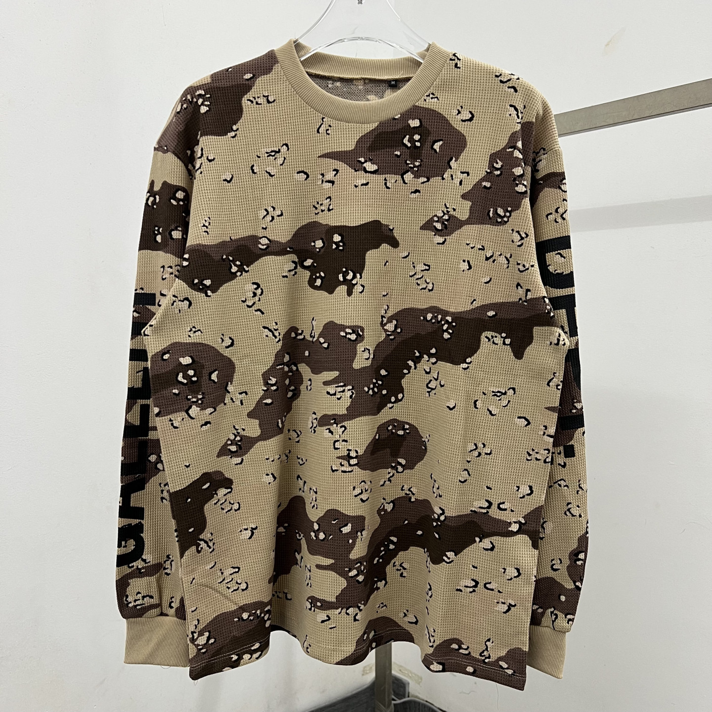 GALLERY DEPT潮流迷彩印花长袖T恤男女宽松圆领复古潮服百搭上衣