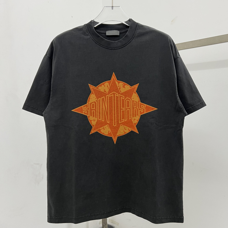 SAINT男女印花纯棉短袖T恤